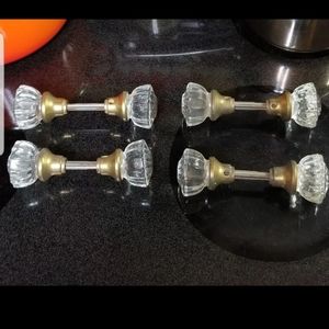 SOLD!!!!! Vintage door knobs crystal/glass? Early 1900's